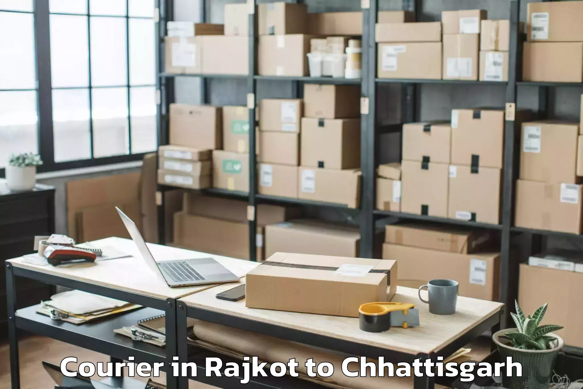 Leading Rajkot to Bhatgaon Courier Provider